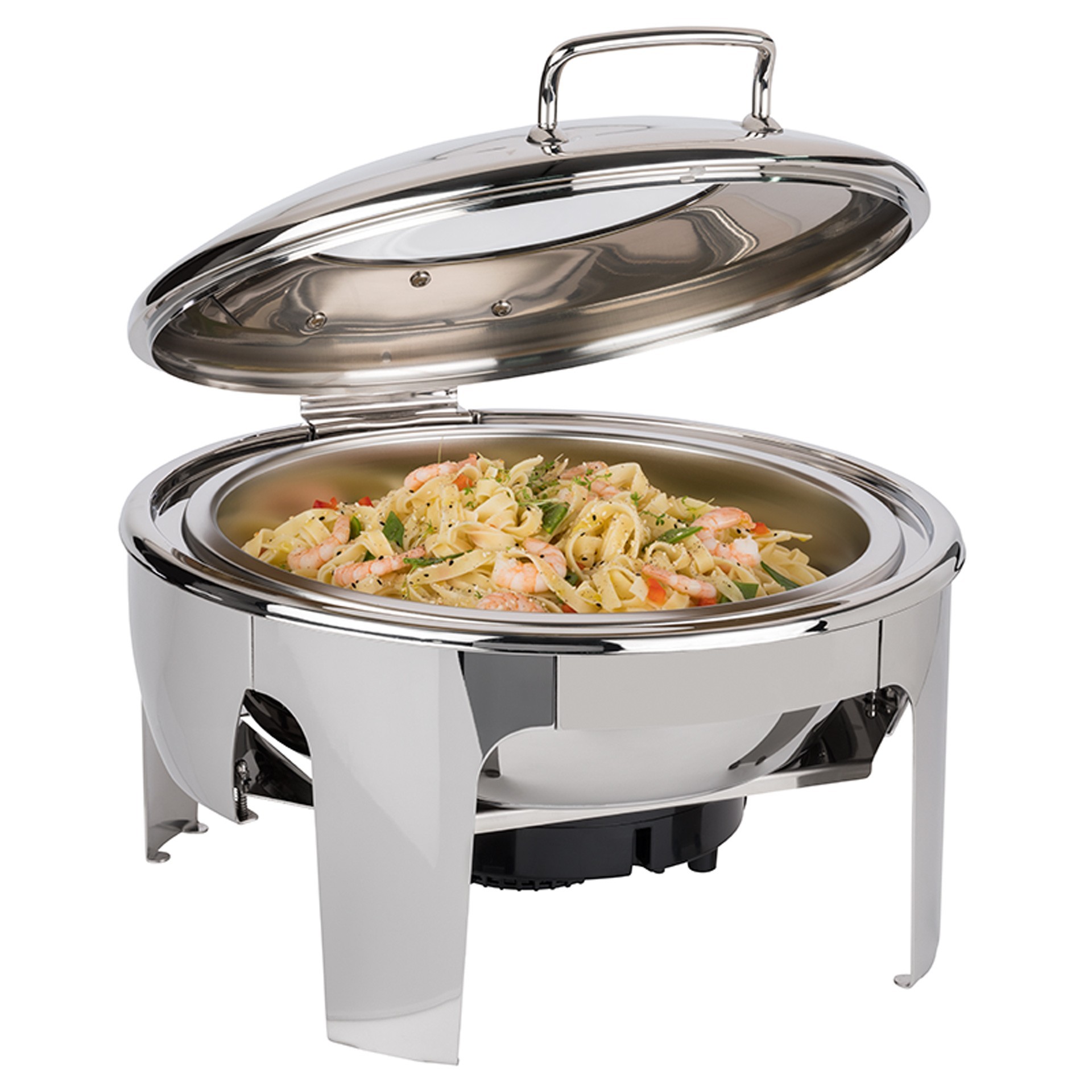 Chafing Dishes Chafing Dish Rund 8.5L Mit Glasdecke Produktbild-Vorschau 8