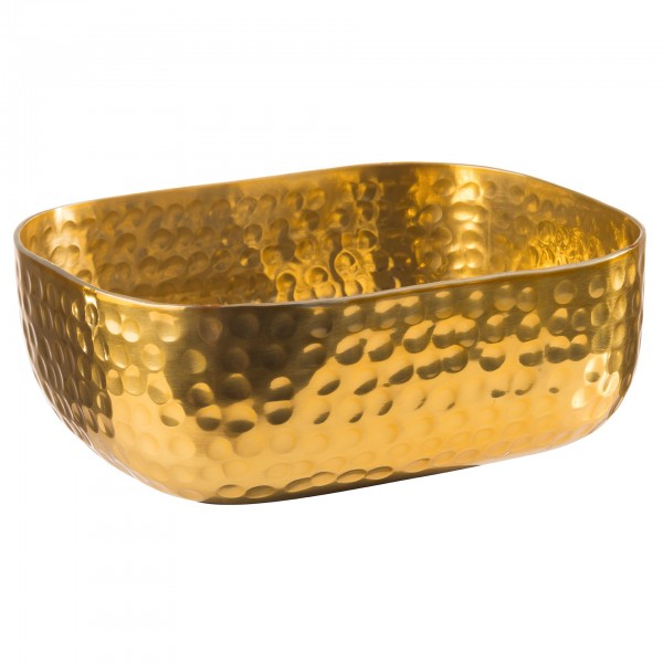 Schale - Aluminium - gold - oval - 40690