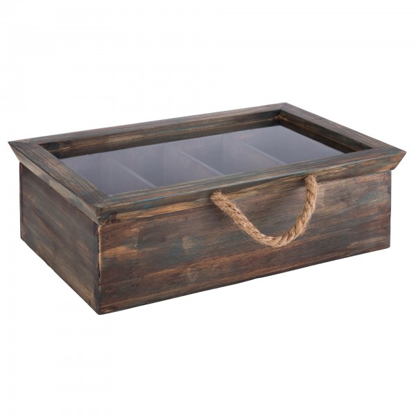 Teebox - Holz - braun - rechteckig - 11570