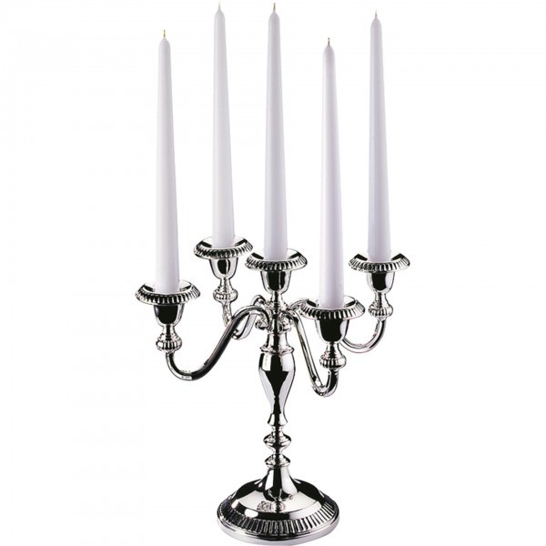 Kerzenleuchter - Metall - versilbert - APS 04001