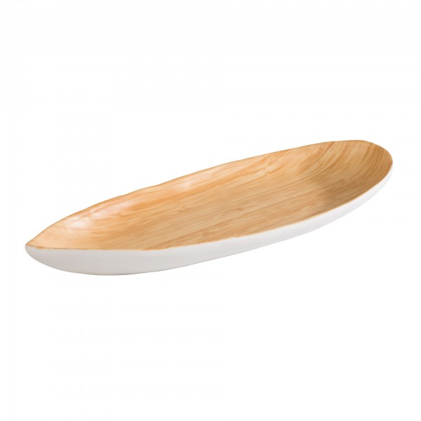 Tablett - Melamin - bambus / weiß - längs - Serie Bamboo - 84810